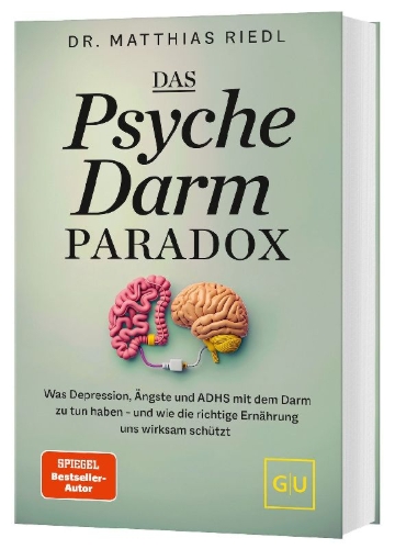 Buchcover und Innenansicht für das Buch: Das Psyche-Darm-Paradox