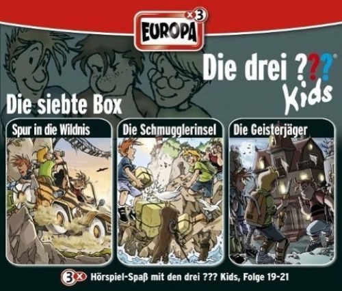 Buchcover und Innenansicht für das Buch: Die drei ??? Kids. 3er Box Folgen 19 - 21 (drei Fragezeichen) 3 CDs
