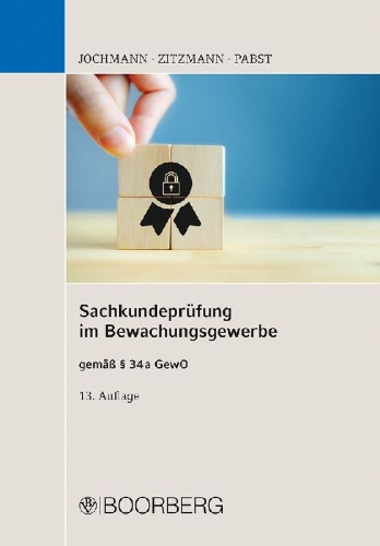 Buchcover und Innenansicht für das Buch: Sachkundeprüfung im Bewachungsgewerbe