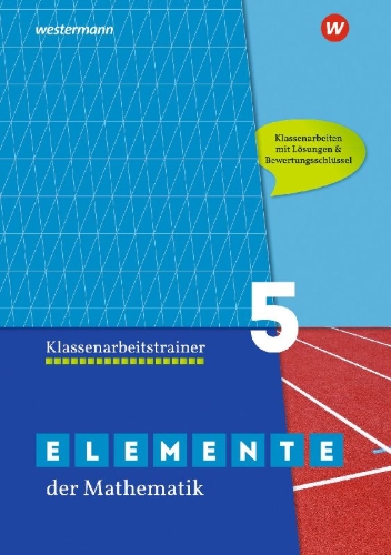Buchcover und Innenansicht für das Buch: Elemente der Mathematik Klassenarbeitstrainer 5. G9 in Nordrhein-Westfalen