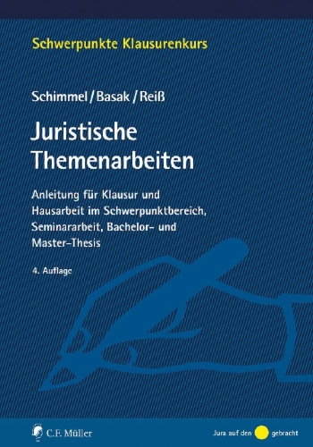 Buchcover und Innenansicht für das Buch: Juristische Themenarbeiten