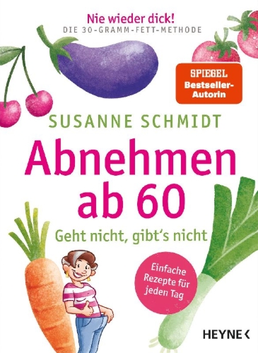 Buchcover und Innenansicht für das Buch: Nie wieder dick! Abnehmen ab 60