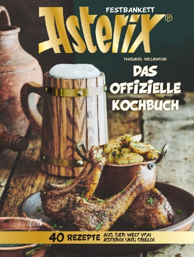 Buchcover und Innenansicht für das Buch: Les banquets d'Astérix