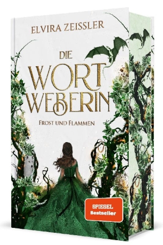 Buchcover und Innenansicht für das Buch: Die Wortweberin - Frost und Flammen
