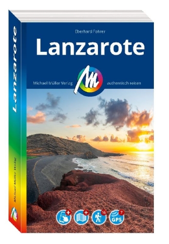 Buchcover und Innenansicht für das Buch: MICHAEL MÜLLER REISEFÜHRER Lanzarote