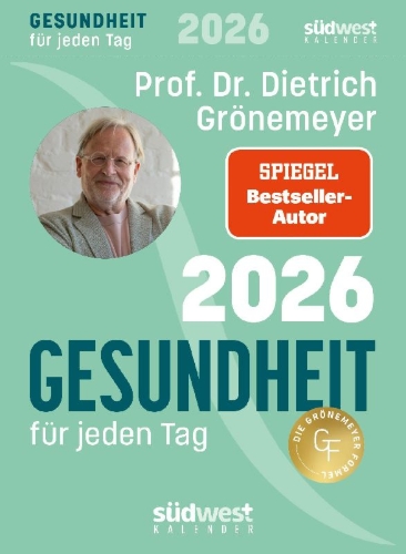 Buchcover und Innenansicht für das Buch: Gesundheit für jeden Tag 2026 - Tagesabreißkalender zum Aufstellen oder Aufhängen