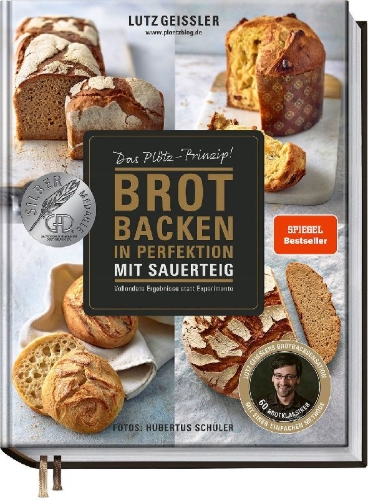 Buchcover und Innenansicht für das Buch: Brot backen in Perfektion mit Sauerteig