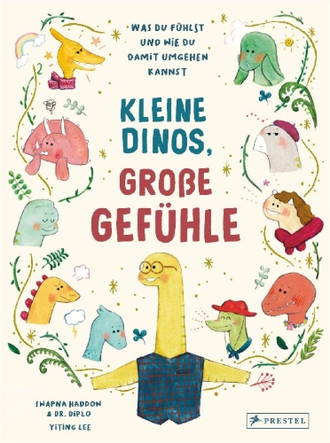 Buchcover und Innenansicht für das Buch: Little Dinosaurs, Big Feelings. 10 Mindful Stories