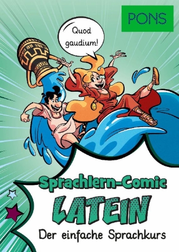 Buchcover und Innenansicht für das Buch: PONS Sprachlern-Comic Latein