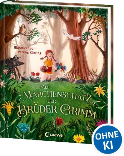 Buchcover und Innenansicht für das Buch: Mein Märchenschatz der Brüder Grimm