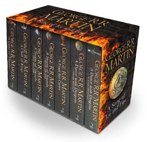 Buchcover und Innenansicht für das Buch: A Game of Thrones: The Story Continues. 7 Volumes Boxed Set