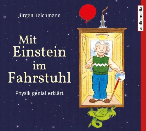 Buchcover und Innenansicht für das Buch: Mit Einstein im Fahrstuhl