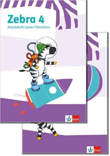 Buchcover und Innenansicht für das Buch: Zebra 4. Paket: Arbeitsheft Lesen/Schreiben und Arbeitsheft Sprache Klasse 4