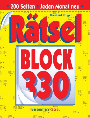 Buchcover und Innenansicht für das Buch: Rätselblock 330 (5 Exemplare à 2,99 EUR)