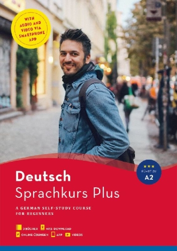 Buchcover und Innenansicht für das Buch: Sprachkurs Plus Deutsch A1/A2, Englische Ausgabe