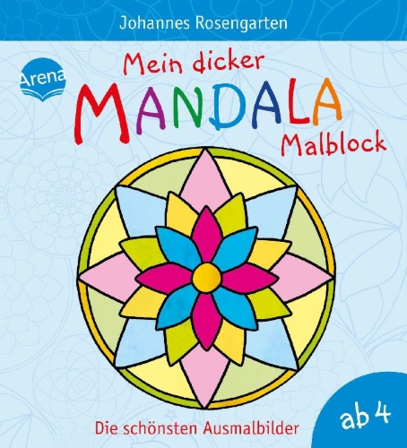 Buchcover und Innenansicht für das Buch: Mein dicker Mandala-Malblock