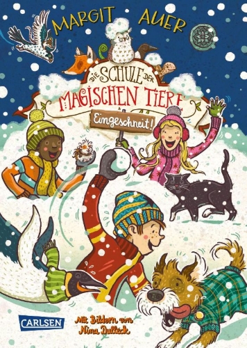 Buchcover und Innenansicht für das Buch: Die Schule der magischen Tiere: Eingeschneit! Ein Winterabenteuer