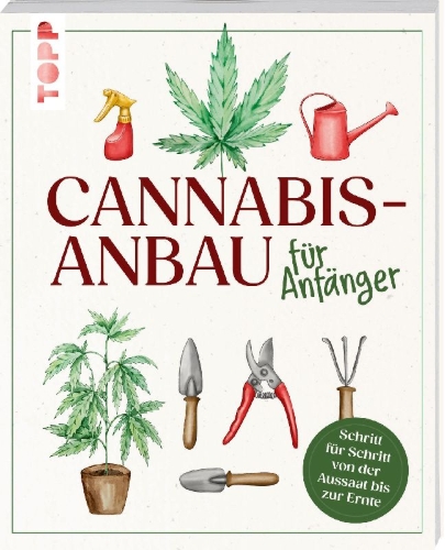 Buchcover und Innenansicht für das Buch: Cannabis-Anbau für Anfänger