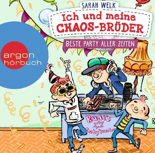 Buchcover und Innenansicht für das Buch: Ich und meine Chaos-Brüder - Beste Party aller Zeiten
