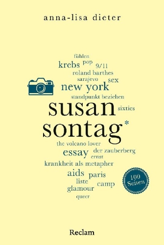 Buchcover und Innenansicht für das Buch: Susan Sontag. 100 Seiten