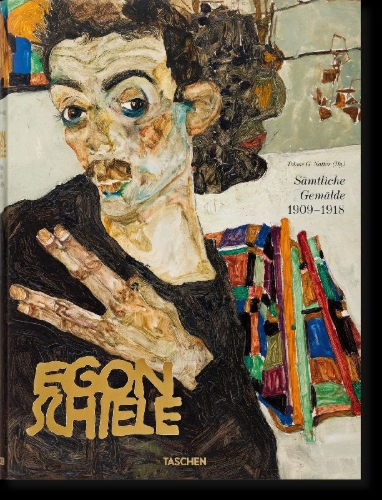 Buchcover und Innenansicht für das Buch: Egon Schiele. Sämtliche Gemälde 1909-1918