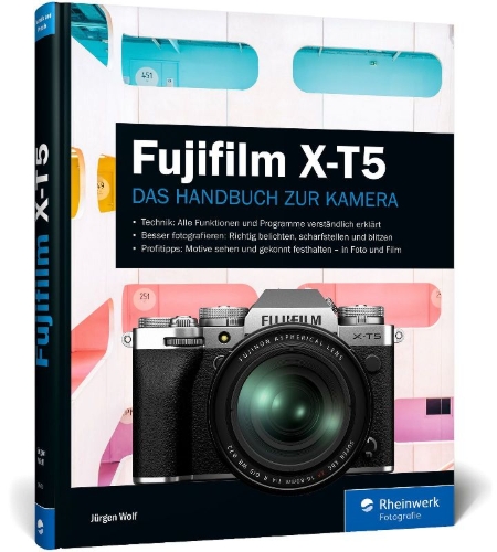 Buchcover und Innenansicht für das Buch: Fujifilm X-T5