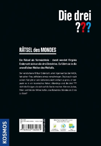 Buchcover und Innenansicht für das Buch: Die drei ??? Rätsel des Mondes