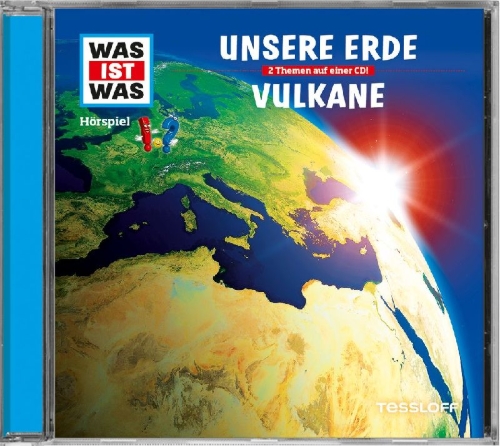 Buchcover und Innenansicht für das Buch: Was ist was Hörspiel-CD: Unsere Erde/ Vulkane
