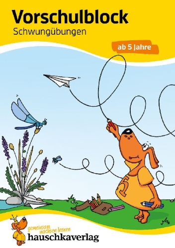 Buchcover und Innenansicht für das Buch: Vorschulblock - Schwungübungen ab 5 Jahre
