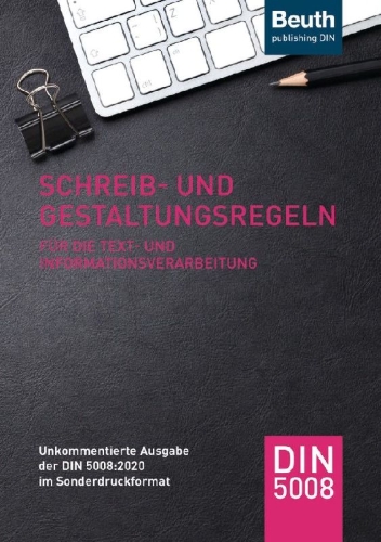 Buchcover und Innenansicht für das Buch: Schreib- und Gestaltungsregeln für die Text- und Informationsverarbeitung