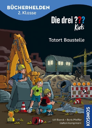 Buchcover und Innenansicht für das Buch: Die drei ??? Kids, Bücherhelden 2. Klasse, Tatort Baustelle