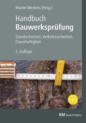 Buchcover und Innenansicht für das Buch: Handbuch Bauwerksprüfung