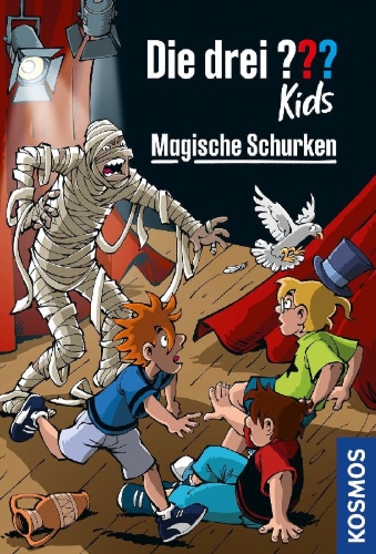 Buchcover und Innenansicht für das Buch: Die drei ??? Kids Magische Schurken