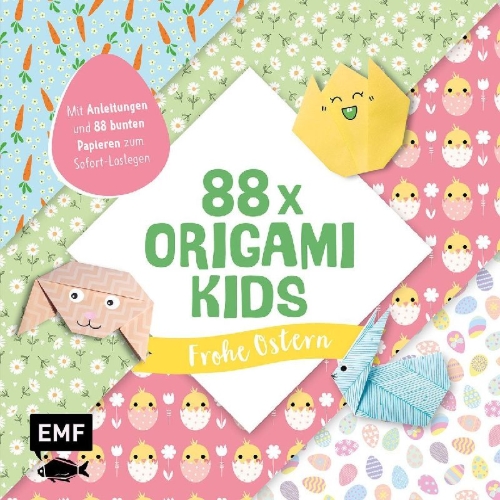 Buchcover und Innenansicht für das Buch: 88 x Origami Kids - Frohe Ostern!