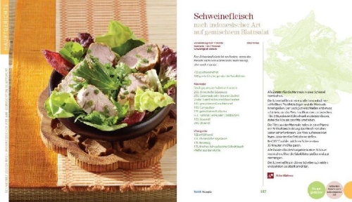 Buchcover und Innenansicht für das Buch: Cuisiner avec les aliments contre le cancer