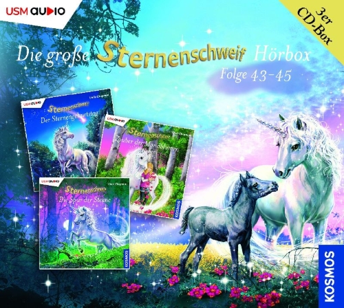 Buchcover und Innenansicht für das Buch: Die große Sternenschweif Hörbox Folgen 43-45 (3 Audio CDs)
