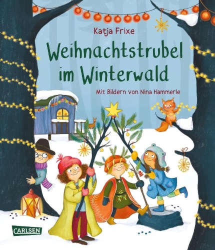 Buchcover und Innenansicht für das Buch: Weihnachtstrubel im Winterwald