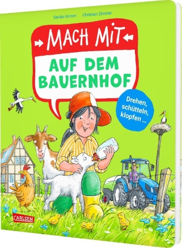 Buchcover und Innenansicht für das Buch: Mach mit auf dem Bauernhof