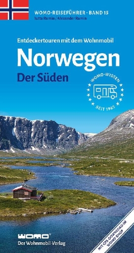 Buchcover und Innenansicht für das Buch: Entdeckertouren mit dem Wohnmobil Norwegen Der Süden