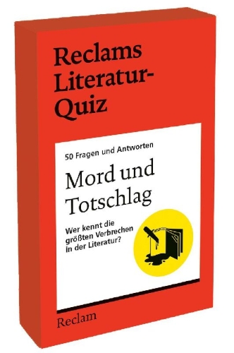 Buchcover und Innenansicht für das Buch: Mord und Totschlag. Wer kennt die größten Verbrechen in der Literatur? 50 Fragen und Antworten für Büchermenschen