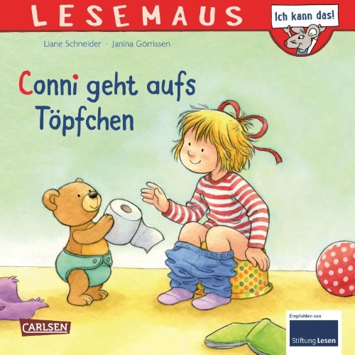Buchcover und Innenansicht für das Buch: LESEMAUS 83: Conni geht aufs Töpfchen
