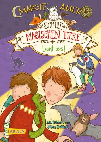 Buchcover und Innenansicht für das Buch: Die Schule der magischen Tiere 03: Licht aus!