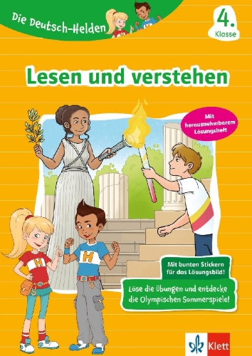Buchcover und Innenansicht für das Buch: Die Deutsch-Helden: Lesen und verstehen 4. Klasse