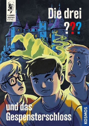 Buchcover und Innenansicht für das Buch: Die drei ??? und das Gespensterschloss