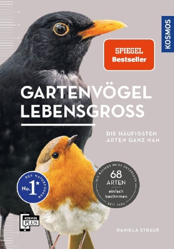 Buchcover und Innenansicht für das Buch: Gartenvögel lebensgroß