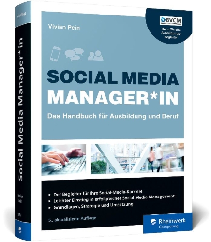 Buchcover und Innenansicht für das Buch: Social Media Manager*in