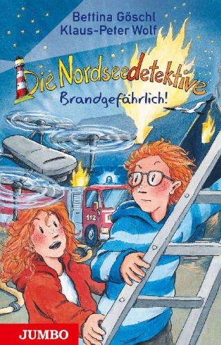 Buchcover und Innenansicht für das Buch: Die Nordseedetektive (Band 12) - Brandgefährlich!