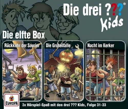 Buchcover und Innenansicht für das Buch: Die drei ??? Kids 3er Box Folgen 31-33
