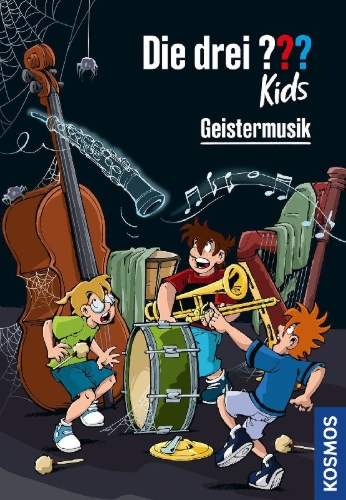 Buchcover und Innenansicht für das Buch: Die drei ??? Kids, 101, Geistermusik