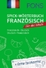 Buchcover und Innenansicht für das Buch: PONS Spick-Wörterbuch Französisch  für die Schule